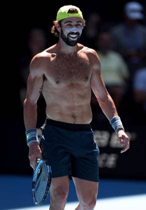 Jordan Thompson of Australia practices shirtless Australian Open, Saturday Previews, Tennis, Melbourne Park, Melbourne, Australia - 11 Jan 2025  Copyright: xEllaxLing Shutterstockx 15095107ao