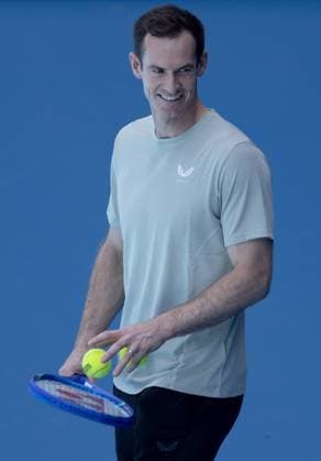 Andy Murray smiles during practice Australian Open, Saturday Previews, Tennis, Melbourne Park, Melbourne, Australia - 11 Jan 2025  Copyright: xEllaxLing Shutterstockx 15095107o