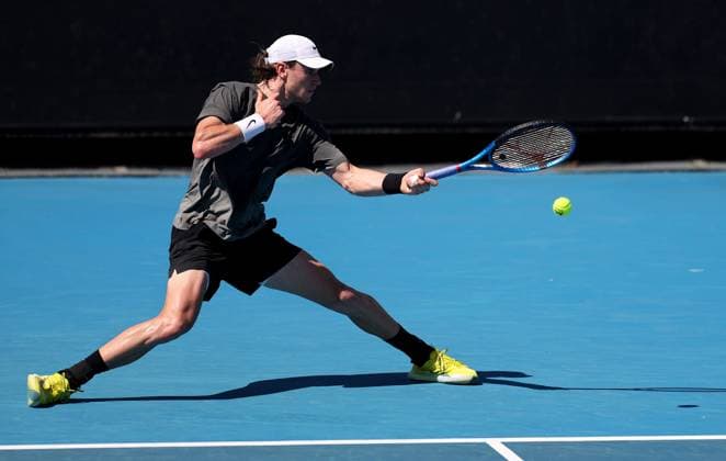 Jack Draper of GB during practice Australian Open, Saturday Previews, Tennis, Melbourne Park, Melbourne, Australia - 11 Jan 2025  Copyright: xEllaxLing Shutterstockx 15095107bj