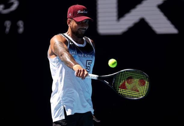 Nick Kyrgios of Australia in action during practice Australian Open, Saturday Previews, Tennis, Melbourne Park, Melbourne, Australia - 11 Jan 2025  Copyright: xEllaxLing Shutterstockx 15095107bd
