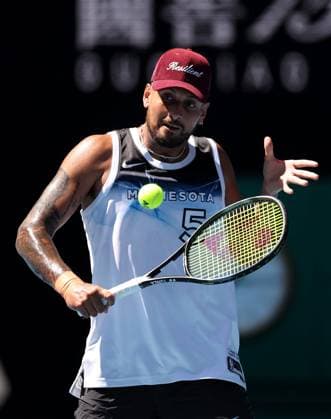 Nick Kyrgios of Australia in action during practice Australian Open, Saturday Previews, Tennis, Melbourne Park, Melbourne, Australia - 11 Jan 2025  Copyright: xEllaxLing Shutterstockx 15095107ar