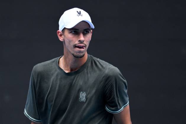 TENNIS AUSTRALIAN OPEN PRACTICE, Alexei Popyrin of Australia during a practice session ahead of the Australian Open at Melbourne Park in Melbourne, Saturday, January 11, 2025. ( NO ARCHIVING, EDITORIAL USE ONLY, NO USE IN BOOKS WITHOUT CONSENT Melbourne Victoria Australia  Copyright: xJOELxCARRETTx 20250111114857785294