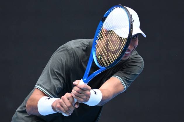 TENNIS AUSTRALIAN OPEN PRACTICE, Alexei Popyrin of Australia during a practice session ahead of the Australian Open at Melbourne Park in Melbourne, Saturday, January 11, 2025. ( NO ARCHIVING, EDITORIAL USE ONLY, NO USE IN BOOKS WITHOUT CONSENT Melbourne Victoria Australia  Copyright: xJOELxCARRETTx 20250111183331024406