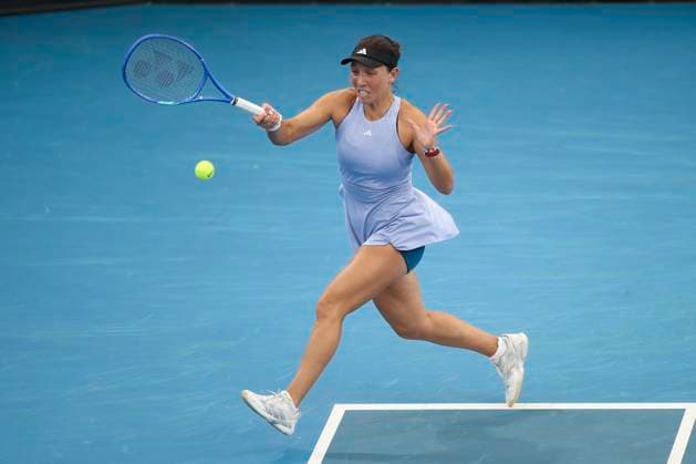 TENNIS ADELAIDE INTERNATIONAL, Jessica Pegula of the USA in the Women?s Final match against Madison Keys of the USA during the Adelaide International at Memorial Drive Tennis Club in Adelaide, Saturday, January 11, 2025. ( NO ARCHIVING, EDITORIAL USE ONLY, NO USE IN BOOKS WITHOUT CONSENT ADELAIDE SOUTH AUSTRALIA AUSTRALIA  Copyright: xMATTxTURNERx 20250111130883194662