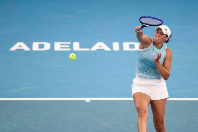 TENNIS ADELAIDE INTERNATIONAL, Madison Keys of the USA in the Women?s Final match against Jessica Pegula of the USA during the Adelaide International at Memorial Drive Tennis Club in Adelaide, Saturday, January 11, 2025. ( NO ARCHIVING, EDITORIAL USE ONLY, NO USE IN BOOKS WITHOUT CONSENT ADELAIDE SOUTH AUSTRALIA AUSTRALIA  Copyright: xMATTxTURNERx 20250111196904107716