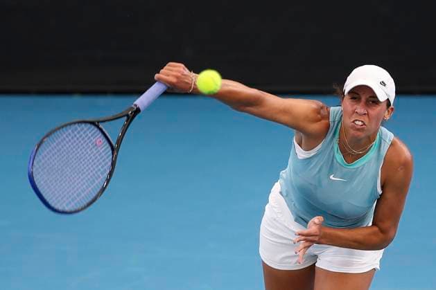 TENNIS ADELAIDE INTERNATIONAL, Madison Keys of the USA in the Women?s Final match against Jessica Pegula of the USA during the Adelaide International at Memorial Drive Tennis Club in Adelaide, Saturday, January 11, 2025. ( NO ARCHIVING, EDITORIAL USE ONLY, NO USE IN BOOKS WITHOUT CONSENT ADELAIDE SOUTH AUSTRALIA AUSTRALIA  Copyright: xMATTxTURNERx 20250111166093390776