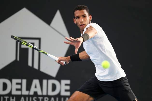 TENNIS ADELAIDE INTERNATIONAL, Felix Auger-Aliassime of Canada in the Men?s Final match against Sebastian Korda of the USA during the Adelaide International at Memorial Drive Tennis Club in Adelaide, Saturday, January 11, 2025. ( NO ARCHIVING, EDITORIAL USE ONLY, NO USE IN BOOKS WITHOUT CONSENT ADELAIDE SOUTH AUSTRALIA AUSTRALIA  Copyright: xMATTxTURNERx 20250111129526340277