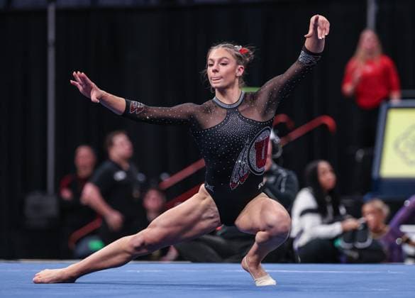 Sport Themen der Woche KW02 Sport Bilder des Tages NCAA, College League, USA Gymnastics 2025: Sprouts Farmers Market Collegiate Quad Session 2 JAN 11 January 11, 2025: Utah s Grace McCallum on the floor exercise during Session 2 of the Sprouts Farmers Market Collegiate Quad gymnastics meet at the Paycom Center in Oklahoma City, OK. Kyle Okita CSM (Credit Image: Â Kyle Okita Cal Media) Oklahoma City Ok United States of America EDITORIAL USE ONLY Copyright: xx ZUMA-20250111_zma_c04_067.jpg KylexOkitax csmphotothree343500