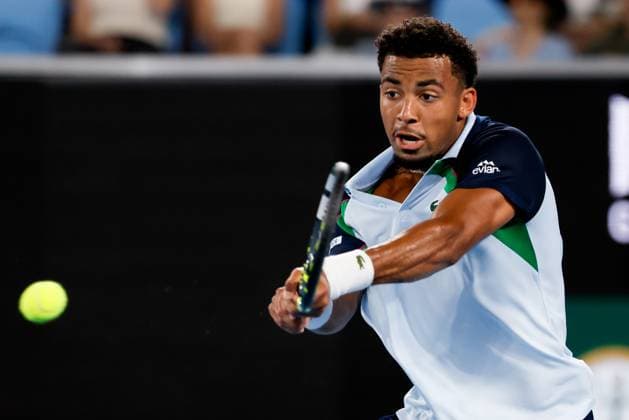 January 12, 2025: MELBOURNE, AUSTRALIA - JANUARY 12: Arthur Fils of France on his way to beating Otto Virtanen of Finland on day 1 of the 2025 Australian Open at Melbourne Park on January 12, 2025 in Melbourne, Australia. - ZUMAp121 20250112_zsp_p121_009 Copyright: xChrisxPutnamx