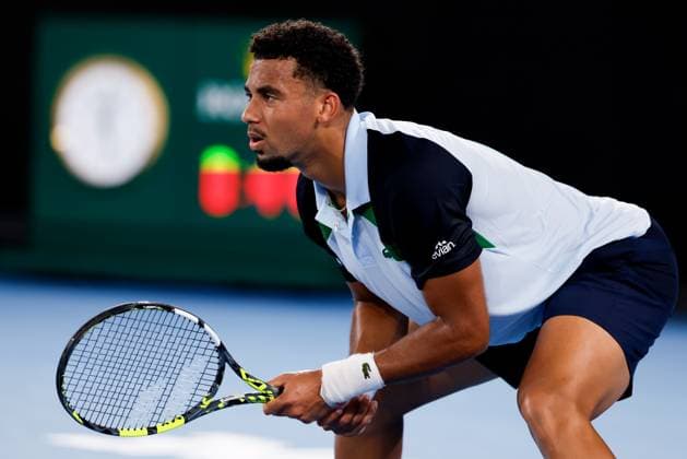 January 12, 2025: MELBOURNE, AUSTRALIA - JANUARY 12: Arthur Fils of France on his way to beating Otto Virtanen of Finland on day 1 of the 2025 Australian Open at Melbourne Park on January 12, 2025 in Melbourne, Australia. - ZUMAp121 20250112_zsp_p121_019 Copyright: xChrisxPutnamx