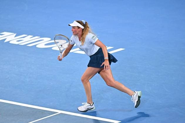 Australian Open First Round - Melbourne Donna Vekic (CRO) during her first round at the 2025 Australian Open at Melbourne Park in Melbourne, Australia, on January 12, 2025. Photo by Corinne Dubreuil ABACAPRESS.COM Melbourne Australia  Copyright: xDubreuilxCorinne ABACAx