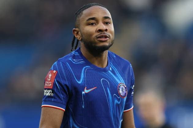 London, England, 11th January 2025. Christopher Nkunku of Chelsea during the FA Cup match at Stamford Bridge, London. Picture credit should read: Paul Terry Sportimage EDITORIAL USE ONLY. No use with unauthorised audio, video, data, fixture lists, club league logos or live services. Online in-match use limited to 120 images, no video emulation. No use in betting, games or single club league player publications. SPI_057_PT_Chelsea_Morecambe SPI-3587-0056