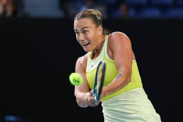 Aryna Sabalenka, Australian Open 2024, Melbourne Park, Melbourne, Victoria, Australia. Copyright: xJuergenxHasenkopfx