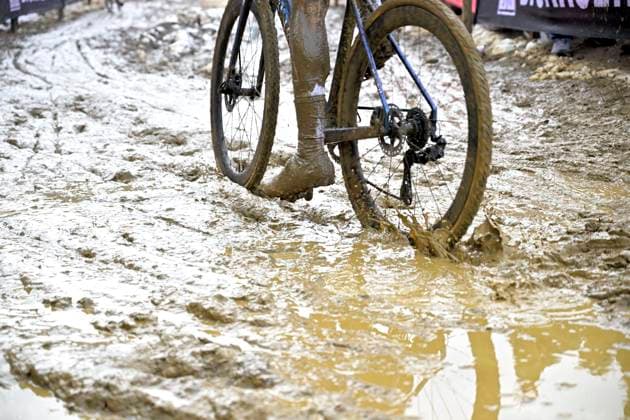 Belgian championship Cyclocross Zolder - day 2 ZOLDER, BELGIUM - JANUARY 12 : illustration picture mud during the men U23 Race of the 2025 Belgian Championships cyclocross in Zolder, Belgium, 12 01 2025 Zolder Belgium  Copyright: xSesx