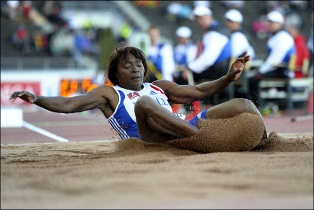 21th European Athletics Championships - Day Three HELSINKI, FINLAND - JUNE 29: Francoise Mbango of France during Triple Jump Women Final on day three of the 21th European Athletics Championships Helsinki at the Olympic Stadium on June 29, 2012 in Helsinki, Finland. ( HELSINKI Finland  Copyright: xNicoxVereeckenx 10375101-113