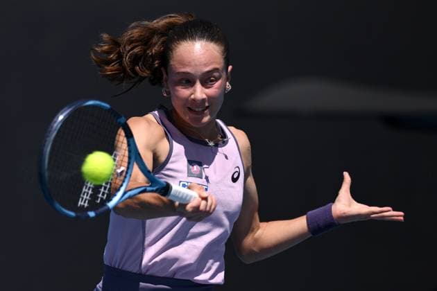 TENNIS AUSTRALIAN OPEN, Zeyneo Sonmez of Turkey returns during her round 1 match against Talia Gibson of Australia during the 2025 Australian Open at Melbourne Park in Melbourne, Monday, January 13, 2025. ( NO ARCHIVING, EDITORIAL USE ONLY, NO USE IN BOOKS WITHOUT CONSENT MELBOURNE VICTORIA AUSTRALIA  Copyright: xJOELxCARRETTx 20250113143880729750