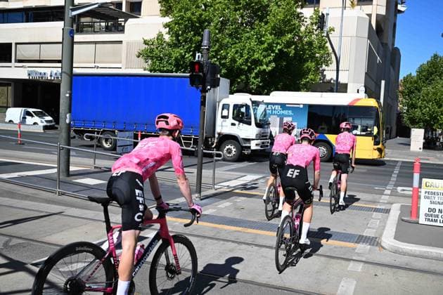 13-01-2025 Allenamento Tour Down Under 2025; 2025, Ef Education - Easypost; Adelaide; 