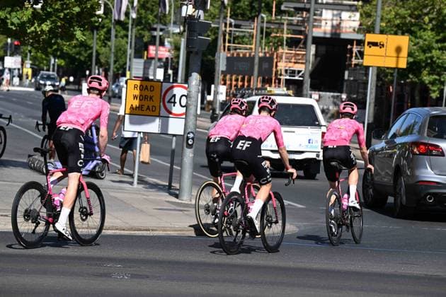 13-01-2025 Allenamento Tour Down Under 2025; 2025, Ef Education - Easypost; Adelaide; 