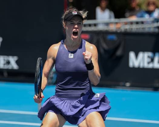 Laura Siegemund (GER) macht die Faust und jubelt, Jubel,Freude,Emotion, Australian Open 2024, Melbourne Park, Melbourne, Victoria, Australia. Copyright: xJuergenxHasenkopfx