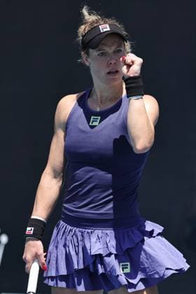 Laura Siegemund, GER, during first round of 2025 Australian Open in Melbourne, 13 01 2025; -
