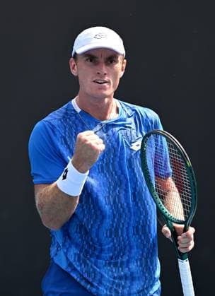TENNIS AUSTRALIAN OPEN, Tristian Schoolkate of Australia celebrates during his round 1 match against Taro Daniel of Japan during the 2025 Australian Open at Melbourne Park in Melbourne, Monday, January 13, 2025. ( NO ARCHIVING, EDITORIAL USE ONLY, NO USE IN BOOKS WITHOUT CONSENT MELBOURNE VICTORIA AUSTRALIA  Copyright: xLUKASxCOCHx 20250113194603964854