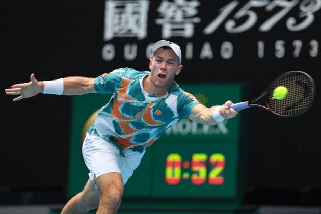 Dominik Koepfer, Australian Open 2024, Melbourne Park, Melbourne, Victoria, Australia. Copyright: xJuergenxHasenkopfx