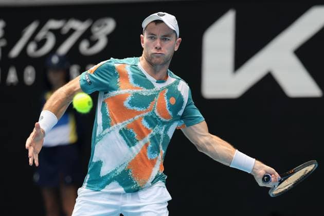 Dominik Koepfer, Australian Open 2024, Melbourne Park, Melbourne, Victoria, Australia. Copyright: xJuergenxHasenkopfx