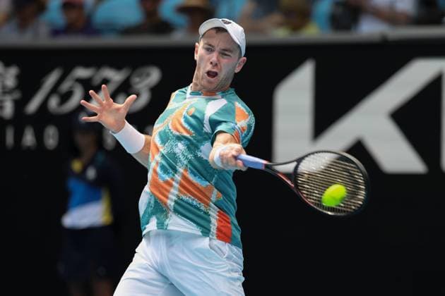 Dominik Koepfer, Australian Open 2024, Melbourne Park, Melbourne, Victoria, Australia. Copyright: xJuergenxHasenkopfx