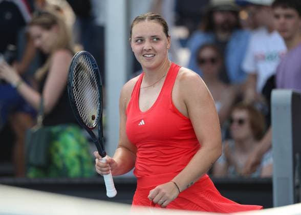 Jule Niemeier (GER) jubelt nach dem Sieg, Jubel, Freude, Emotion, Australian Open 2024, Melbourne Park, Melbourne, Victoria, Australia. Copyright: xJuergenxHasenkopfx