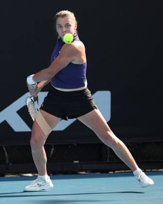 Maja Chwalinska (POL), Australian Open 2024, Melbourne Park, Melbourne, Victoria, Australia. Copyright: xJuergenxHasenkopfx