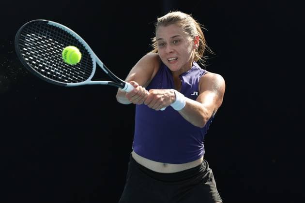 Maja Chwalinska (POL), Australian Open 2024, Melbourne Park, Melbourne, Victoria, Australia. Copyright: xJuergenxHasenkopfx