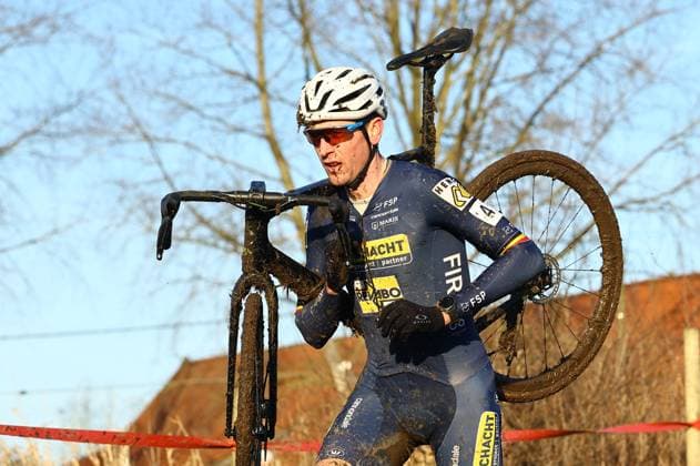Belgian Toon Aerts pictured in action during the men s elite race of the Cyclocross Otegem cycling event, in Otegem, the day after the Belgian national cyclocross championships. DAVIDxPINTENS  x110334658x