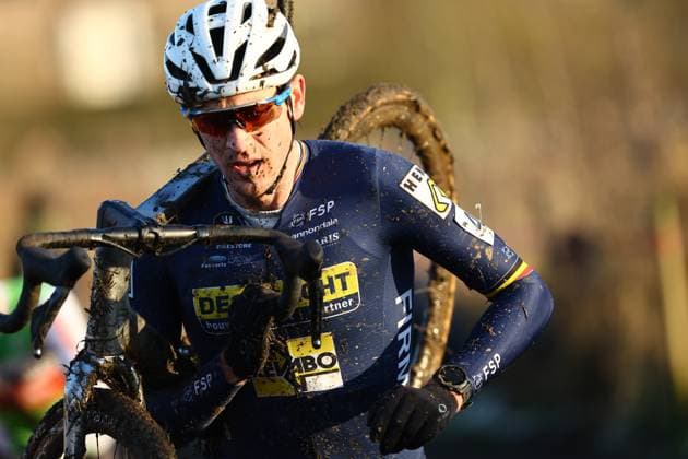 Belgian Toon Aerts pictured in action during the men s elite race of the Cyclocross Otegem cycling event, in Otegem, the day after the Belgian national cyclocross championships. DAVIDxPINTENS  x110334681x