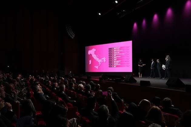 a moment of event during the Giro d& x2019;Italia and Giro d& x2019;Italia Women 2025 Presentation - Auditorium Parco della Musica Ennio Morricone in Rome, Italy - Monday , January 13, 2025. - Cycling  Copyright: xMassimoxPaolone LaPressex