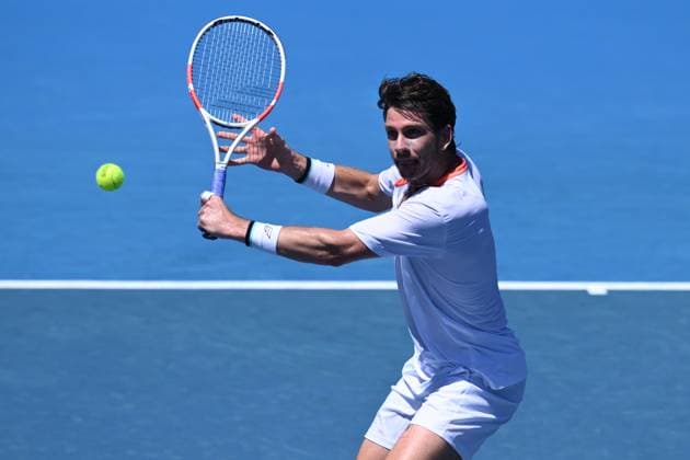 TENNIS AUSTRALIAN OPEN, Cameron Norrie of Great Britain during his round 1 match against Matteo Berrettini of Italy during the 2025 Australian Open at Melbourne Park in Melbourne, Tuesday, January 14, 2025. ( NO ARCHIVING, EDITORIAL USE ONLY, NO USE IN BOOKS WITHOUT CONSENT MELBOURNE VICTORIA AUSTRALIA  Copyright: xJOELxCARRETTx 20250114120385606651
