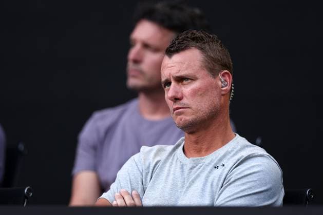 Lleyton Hewitt, coach of Alex de Minaur during his first round match Australian Open, Day Three, Tennis, Melbourne Park, Melbourne, Australia - 14 Jan 2025  Copyright: xEllaxLing Shutterstockx 15098469cu