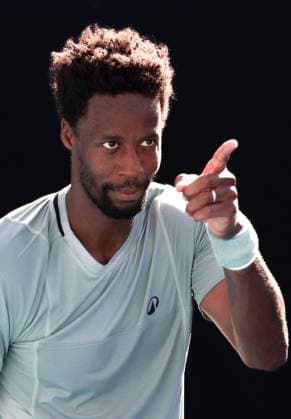 Gael Monfils celebrates victory in his first round match Australian Open, Day Three, Tennis, Melbourne Park, Melbourne, Australia - 14 Jan 2025  Copyright: xEllaxLing Shutterstockx 15098469ei