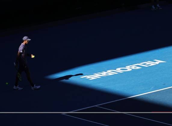 January 14, 2025, Melbourne, Victoria, Australia: Thai Tennis player Kasidit Samrej seen during the Australian Open match versus Daniil Medvedev. Medvedev won 6-2, 4-6, 3-6, 6-1, 6-2 6-2 Melbourne Australia - ZUMAs197 20250114_aaa_s197_013 Copyright: xRichardxHainesx