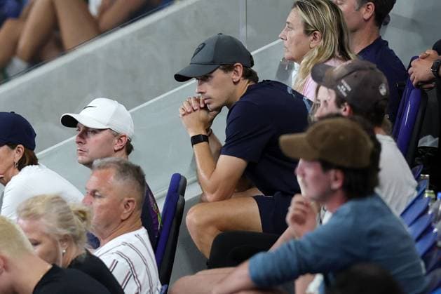 Alex de Minaur watches girlfriend Katie Boulter of Great Britain Australian Open, Day Three, Tennis, Melbourne Park, Melbourne, Australia - 14 Jan 2025  Copyright: xRachelxBach Shutterstockx 15098467fd