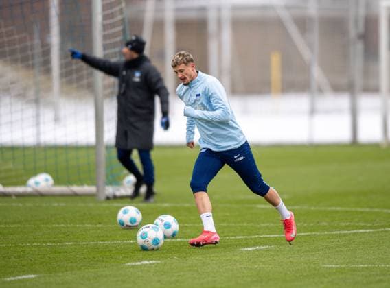 Fussball, Herren, Saison 2024 25, 2. Bundesliga, Hertha BSC, Training, Michael Cuisance (Hertha BSC), 14.01. 2025,