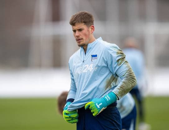 Fussball, Herren, Saison 2024 25, 2. Bundesliga, Hertha BSC, Training, Torhüter Dennis Smarsch (Hertha BSC), 14.01. 2025,