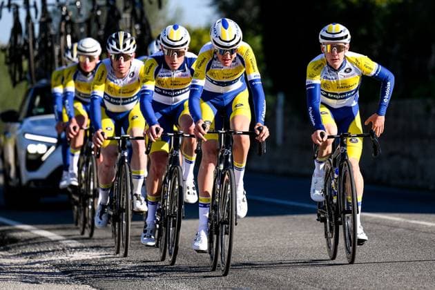 Cycling Winter Training Camps 2025 CALPE, SPAIN - JANUARY 13 : The team of Flanders-Baloise during a training session as part of the preparation for the new 2025 season on January 13, 2025 in Calpe, Spain, 13 01 2025 Calpe Spain  Copyright: xTomasxSiskx