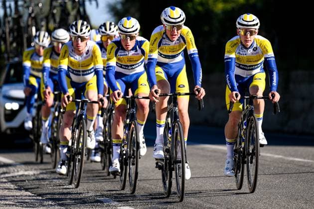 Cycling Winter Training Camps 2025 CALPE, SPAIN - JANUARY 13 : The team of Flanders-Baloise during a training session as part of the preparation for the new 2025 season on January 13, 2025 in Calpe, Spain, 13 01 2025 Calpe Spain  Copyright: xTomasxSiskx