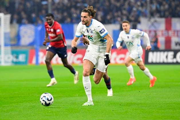 FOOTBALL : Olympique de Marseille VS LOSC - Coupe de France- 14 01 2024 L Olympique de Marseille recoit le LOSC Ã l Orange VÃ lodrome dans le cadre des 16es de finale de la Coupe de France. Adrien Rabio (OM) MarseilleFrance  Copyright: xWilliamxCannarellax