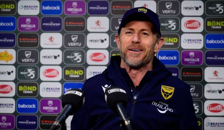 Plymouth Argyle v Oxford United, Plymouth, UK - 14 Jan 2025 Gary Rowett, Manager of Oxford United giving a post match interview after the Championship match between Plymouth Argyle and Oxford United on 14th January 2025, Home Park, Plymouth, Devon - Plymouth Home Park Devon England Copyright: xPhilxMingo PPAUKx PPA-160029