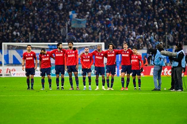 FOOTBALL : Olympique de Marseille VS LOSC - Coupe de France- 14 01 2024 L Olympique de Marseille recoit le LOSC Ã l Orange VÃ lodrome dans le cadre des 16es de finale de la Coupe de France. Equipe LOSC MarseilleFrance  Copyright: xWilliamxCannarellax