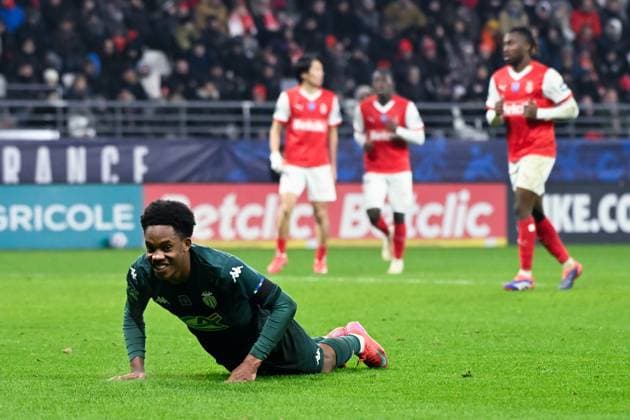 Fußball, Coupe de France, Stade Reims - AS Monaco FOOTBALL : Reims vs Monaco - Coupe de France - 14 01 2025 Lucas Michal ( 11 - Monaco ) looks dejected during the French Cup match between Stade de Reims and AS Monaco at Stade Auguste Delaune on January 14, 2025 in Reims, France. ( Photo by Dante Badano PsnewZ ) - ReimsFrance  Copyright: xDantexBadanox
