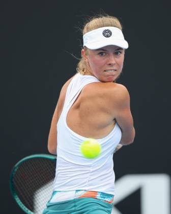 Magdalena Frech, Australian Open 2024, Melbourne Park, Melbourne, Victoria, Australia. Copyright: xJuergenxHasenkopfx
