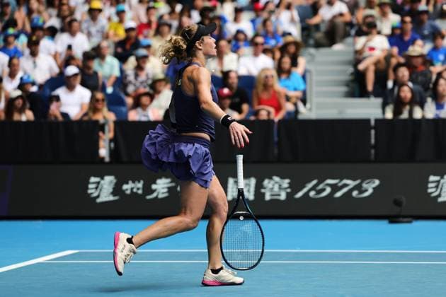 Laura Siegemund of Germany reacts to winning the match Australian Open, Day Four, Tennis, Melbourne Park, Melbourne, Australia - 15 Jan 2025  Copyright: xRachelxBach Shutterstockx 15101599ah