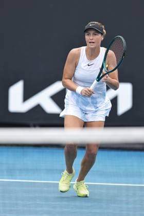 Tatjana Maria, GER, during second round of 2025 Australian Open in Melbourne, 15 01 2025; -